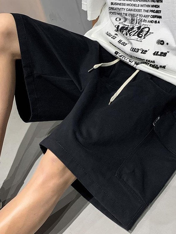 Black Baggy Cargo Shorts