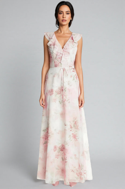 Yuna Frill Sleeveless Maxi Dress