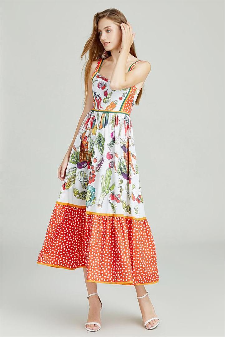 Sweetheart Neck Sleeveless Midi Dress