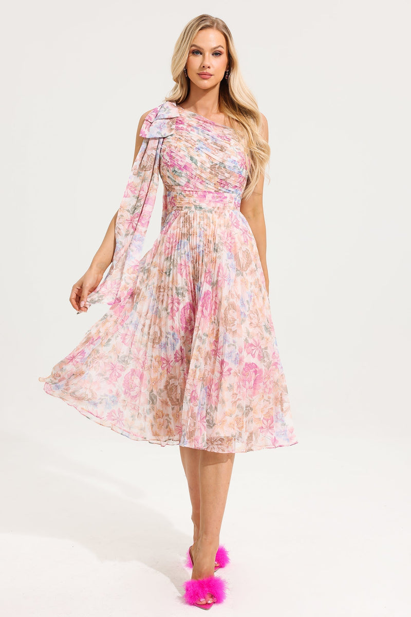 One-shoulder Midi Dress