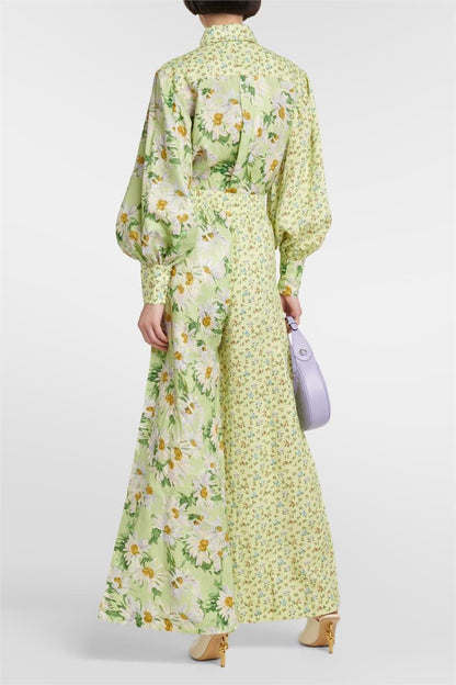 Lantern Sleeve Shirt & Long Loose Pants Set