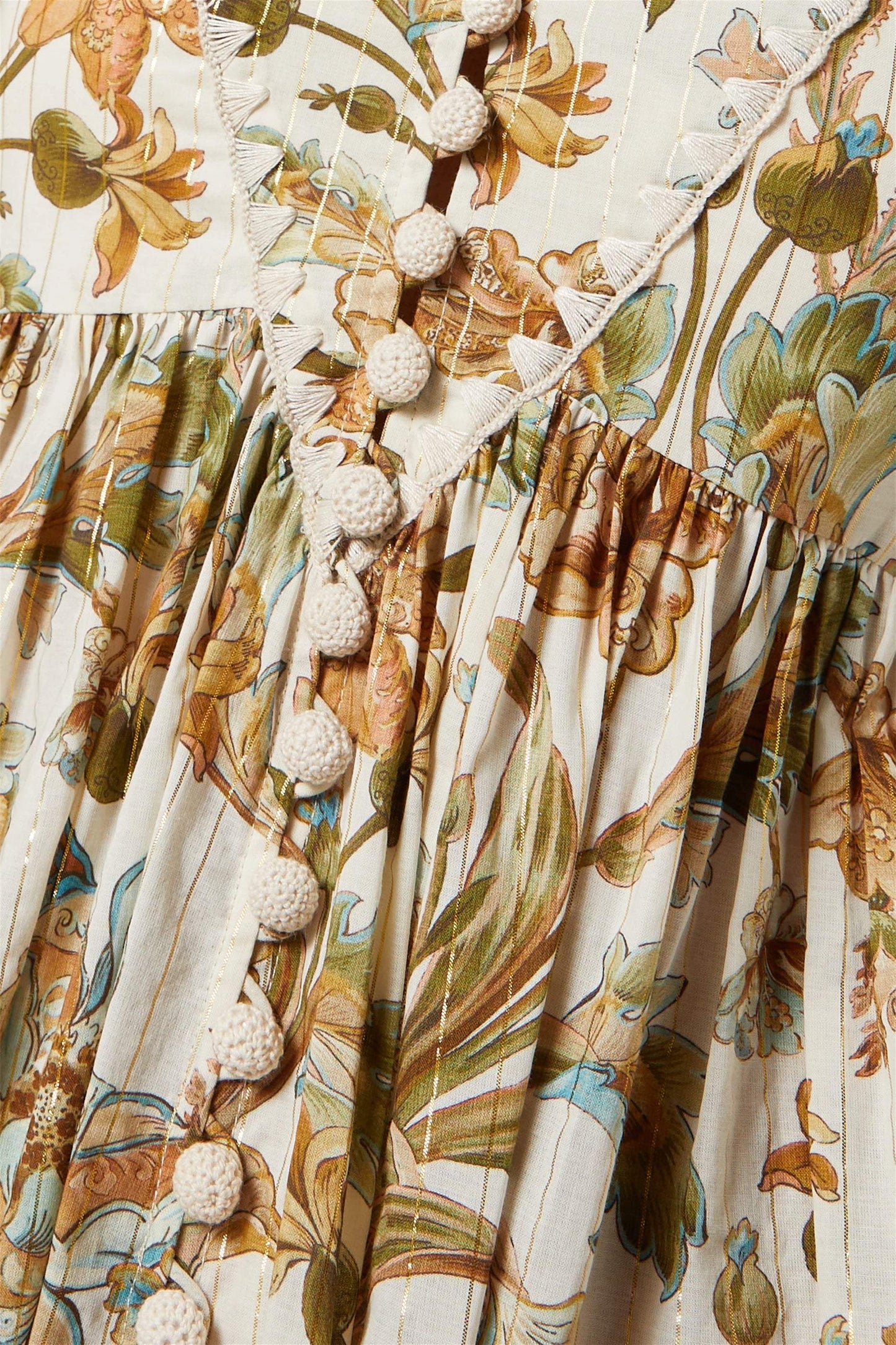 Flutter Sleeve Buttoned Maxi Dress