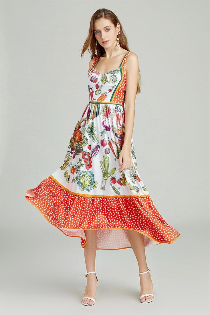 Sweetheart Neck Sleeveless Midi Dress