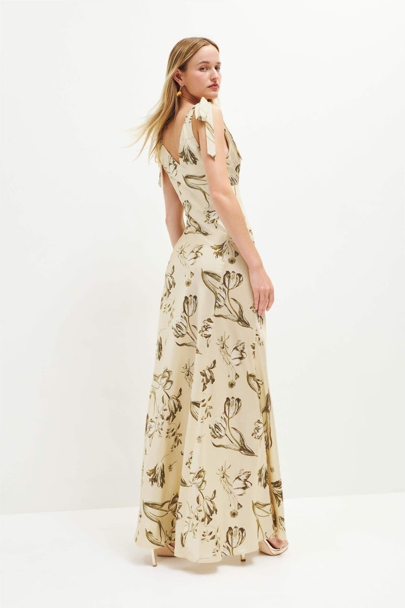 V-neck Wrapover Belted Midi Dress
