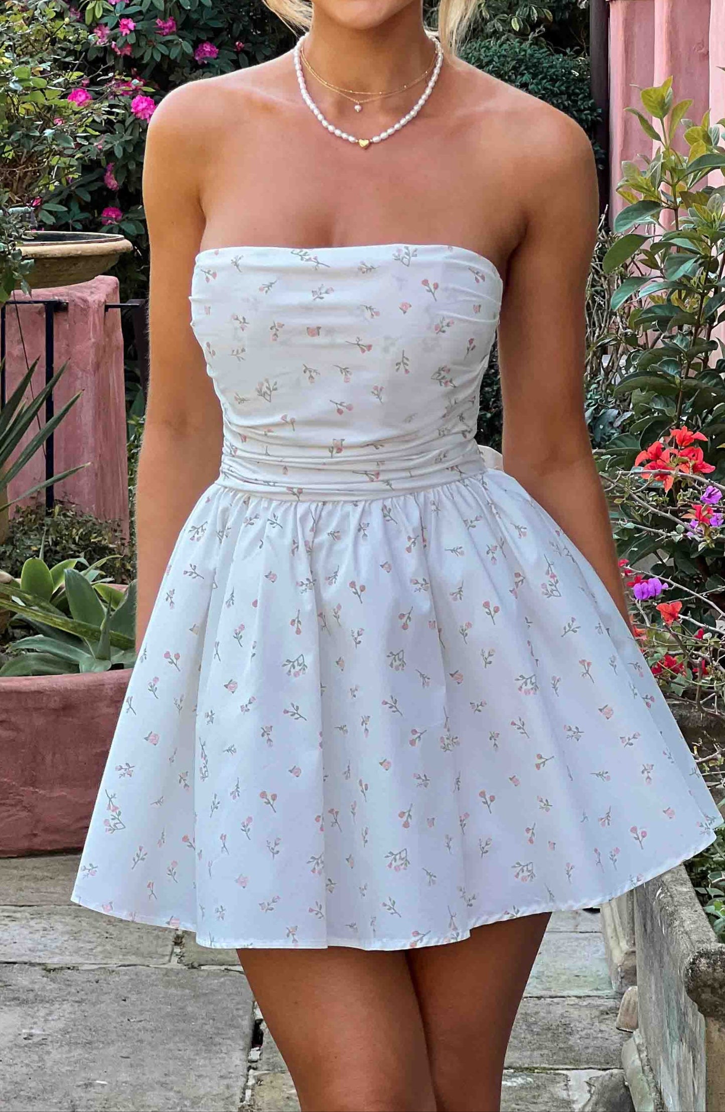 Julia Mini Dress-white