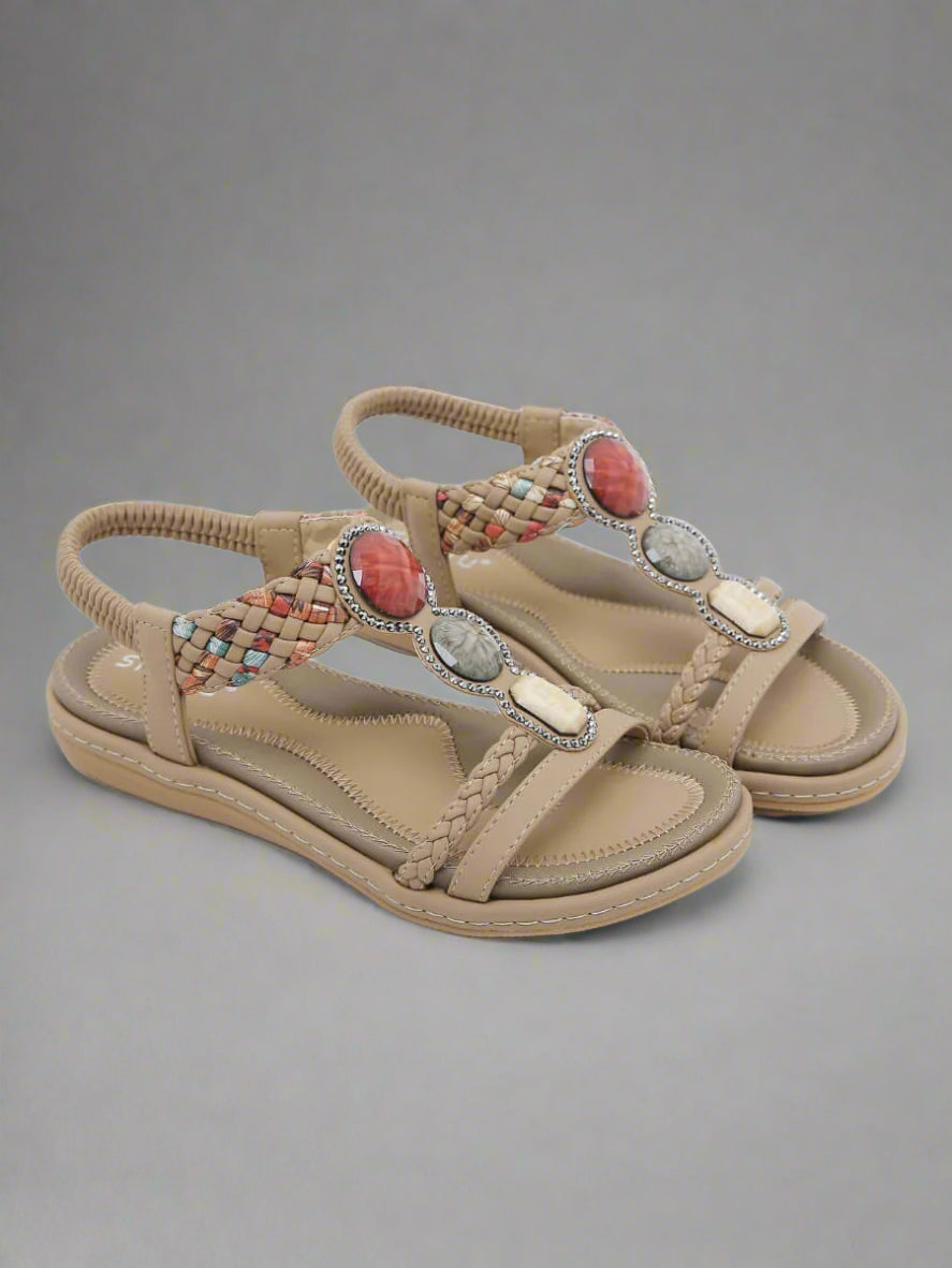 Siketu | Lush Beaded Cushioned Sandal