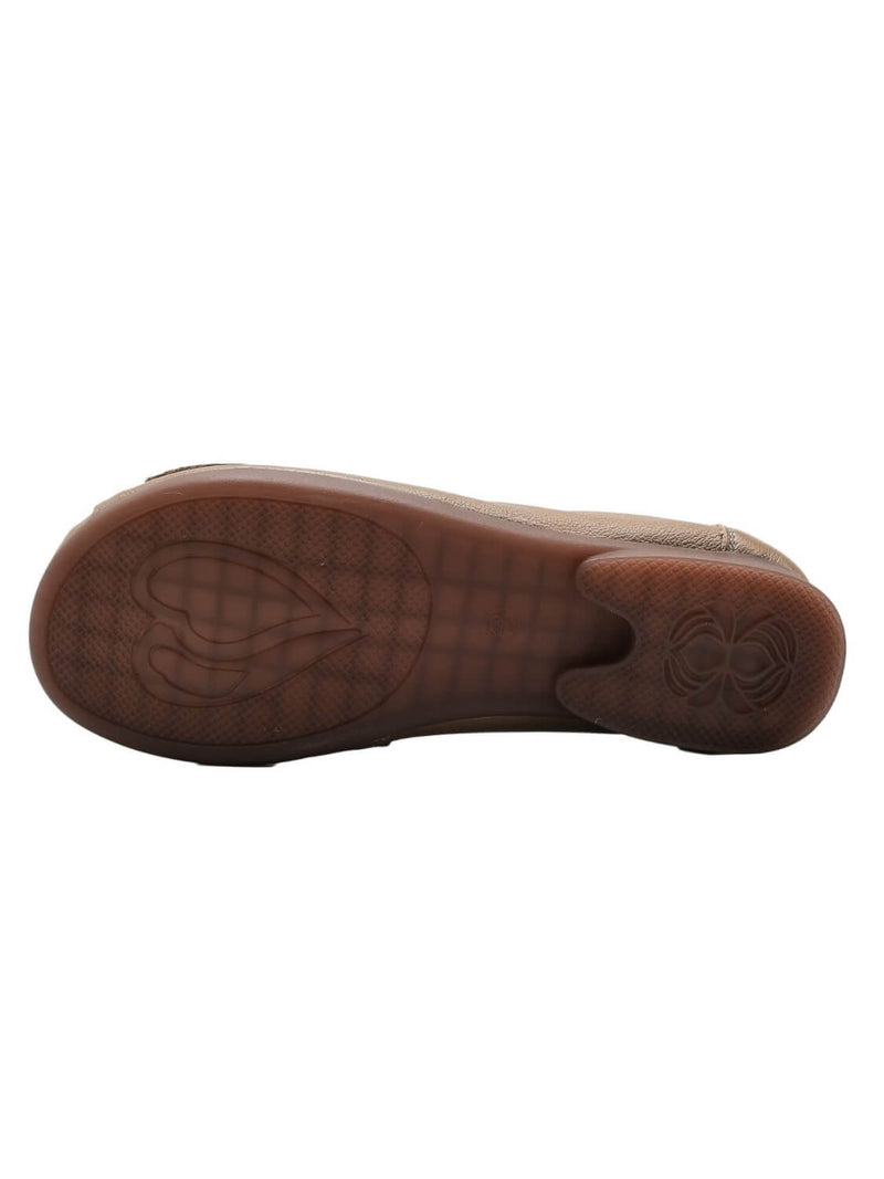 Rumour Has It | Breanne Quilted Ballet Leather Flats - Khaki