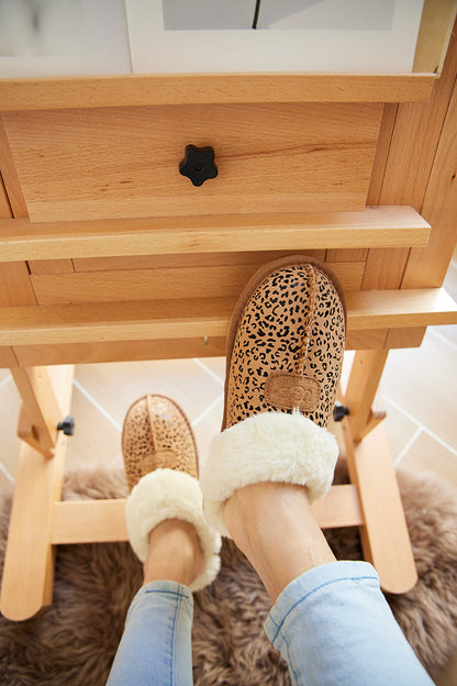 Stefanie Leopard Faux Fur Slipper