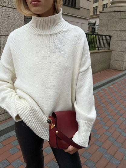Knitted Loose Turtleneck Sweater