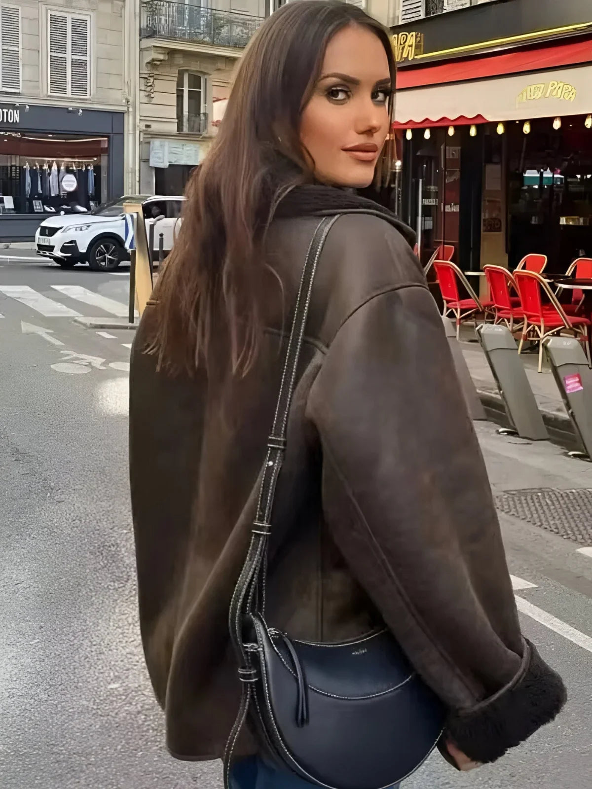 Metro Faux Shearling Coat