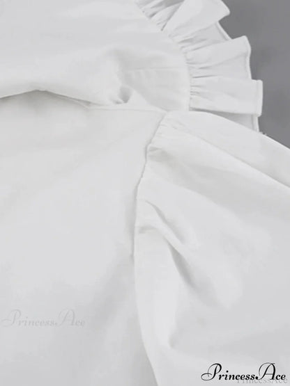 Loose Cotton Babydoll Blouse