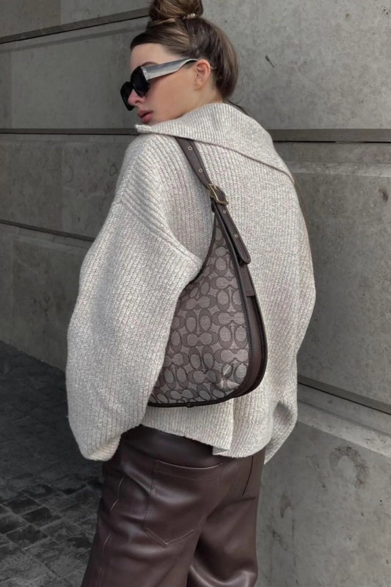 Loose Fit V-neck Knit Sweater