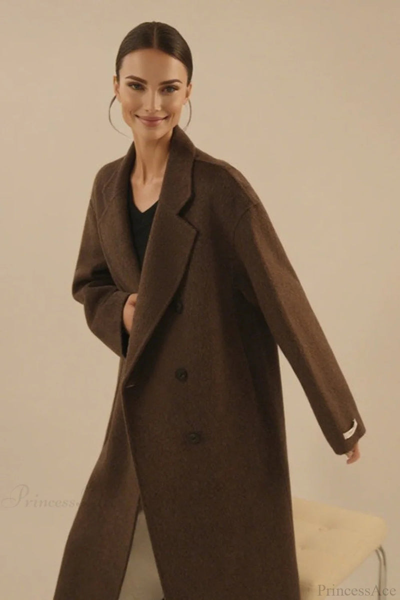 Loose Mid-length Slouchy Korean Wool Overcoat