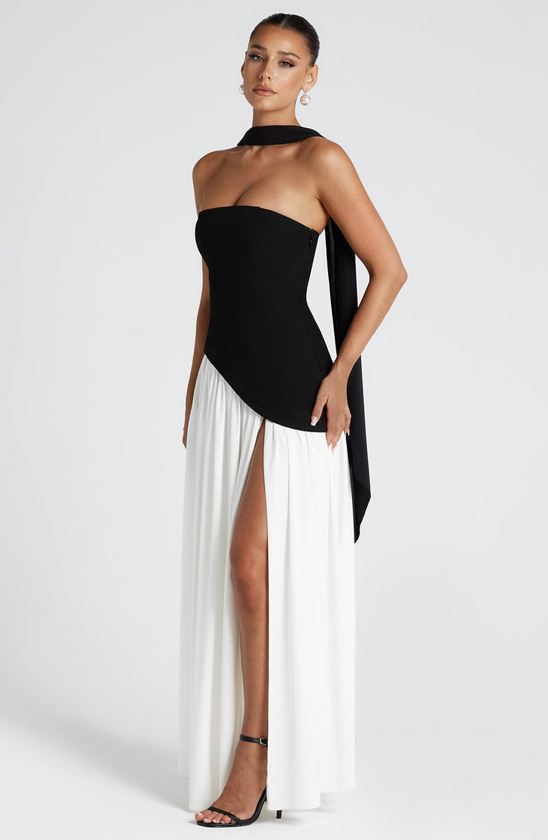 Contrast Maxi Dress