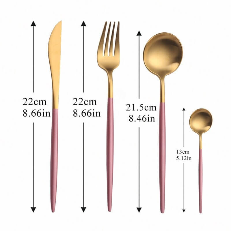 Minimalist Rose Gold Flatware Set