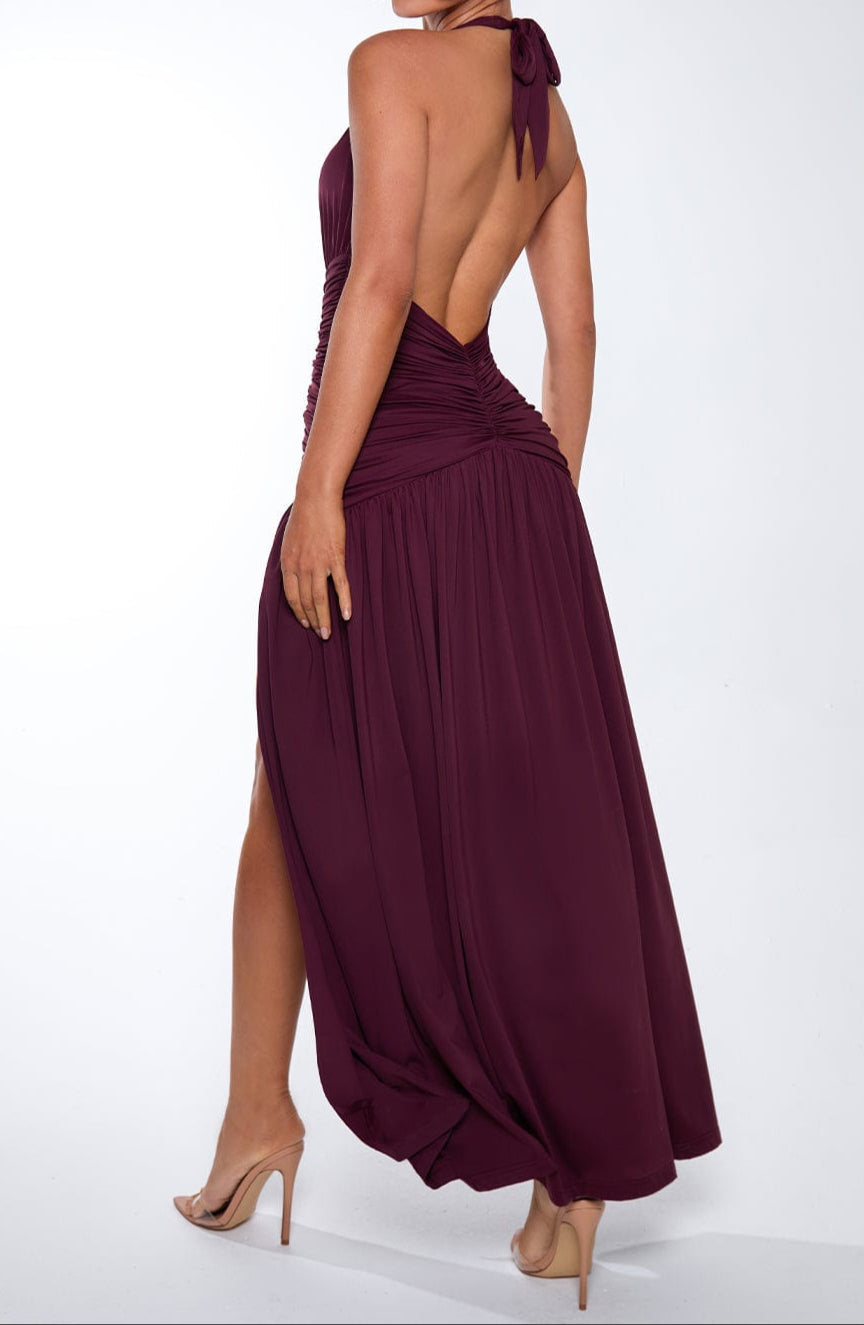 Fiorella Maxi Dress - Cherry Lacquer