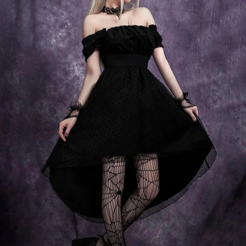 Mesh Tailcoat Midi Dress