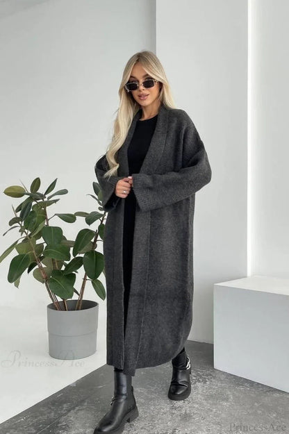 Minimalist Collarless Cardigan-inspired Overcoat