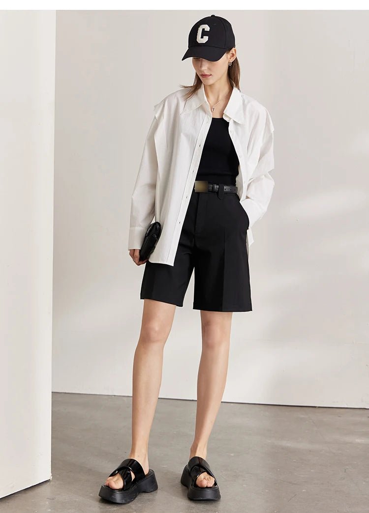 Minimalist Summer Suit Shorts for