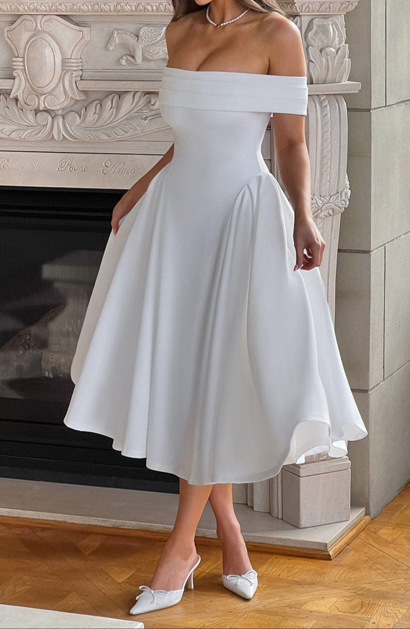 Rafaella Midi Dress - White