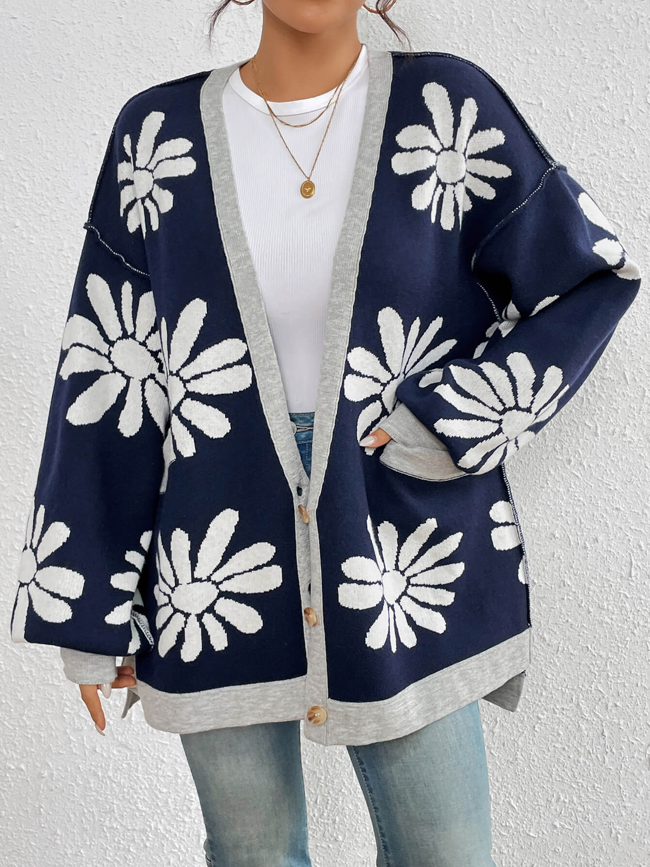 Janelle Knit Cardigan - Navy