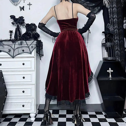 Obscure Attractive Cinch Waist Pull Midi Dress