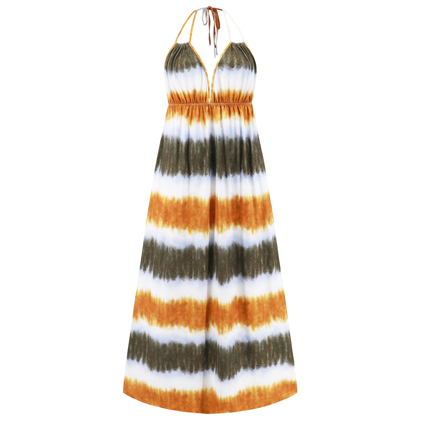 Beach Paradise Tie-dye Maxi Dress - Orange