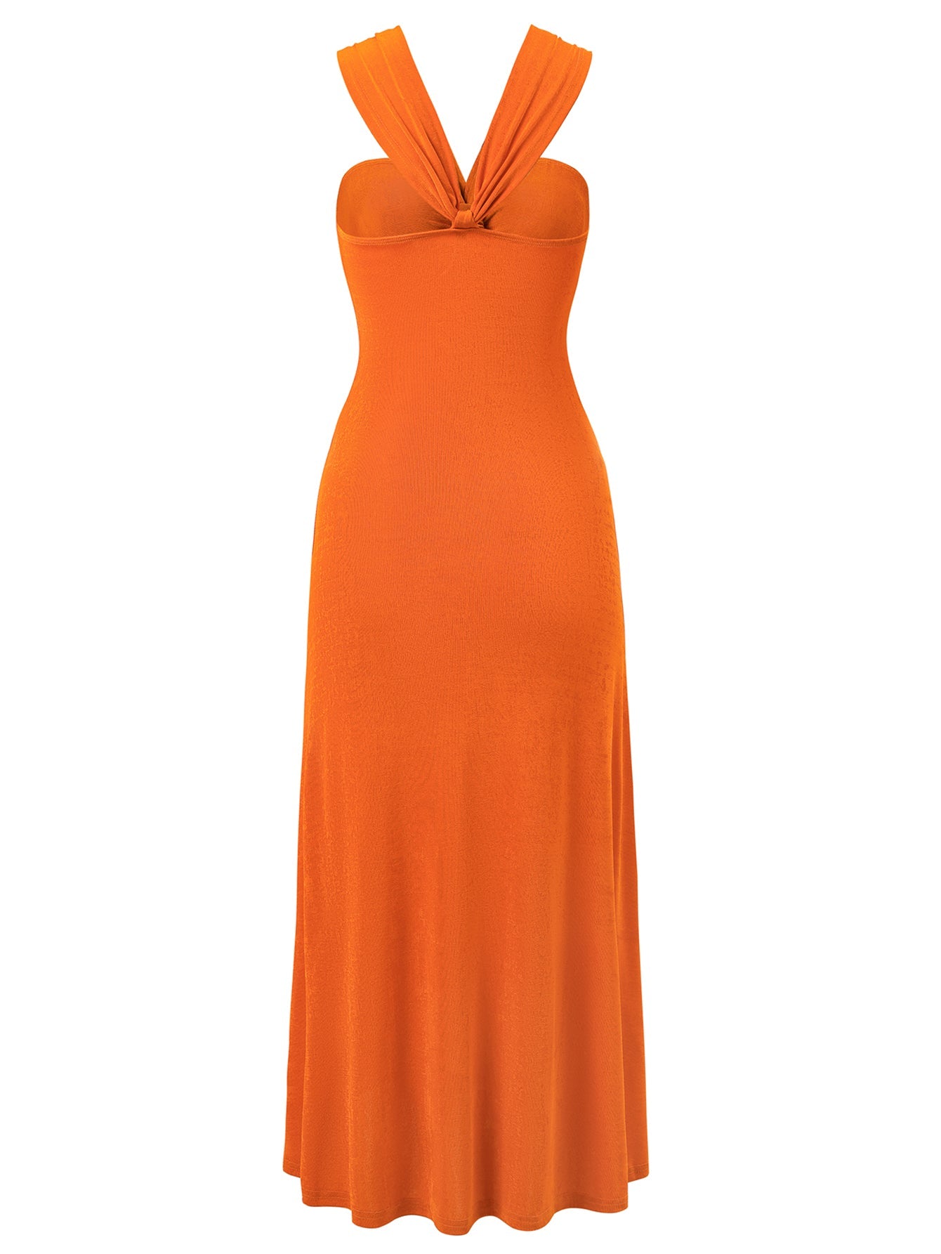 Rylee Halter Neck Maxi Dress - Orange