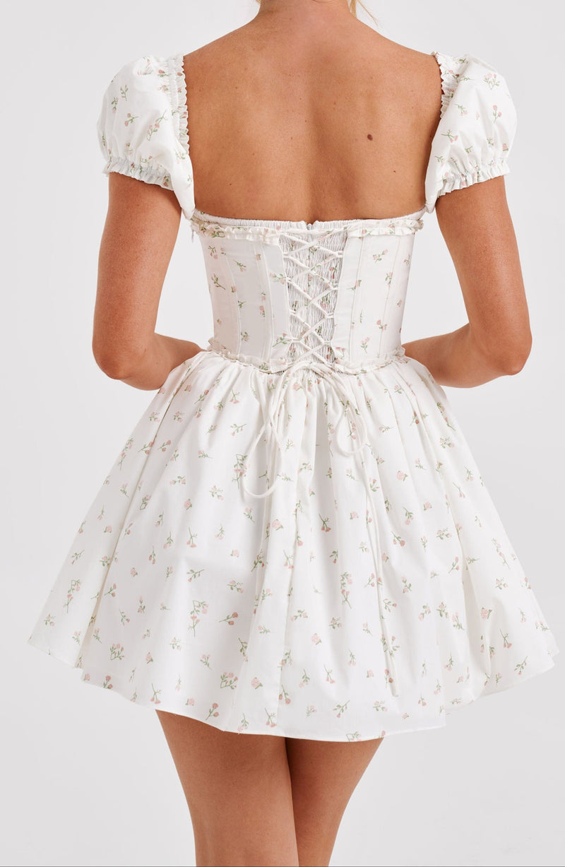 Clarice Mini Dress - Blush Print