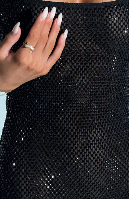 Nicola Mini Dress - Black