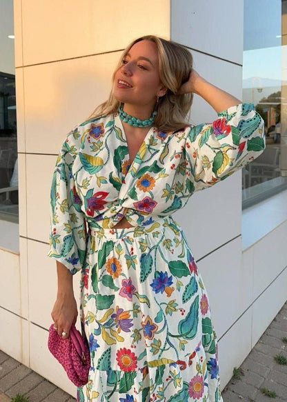 Garden Bloom - Long Sleeve Maxi Dress