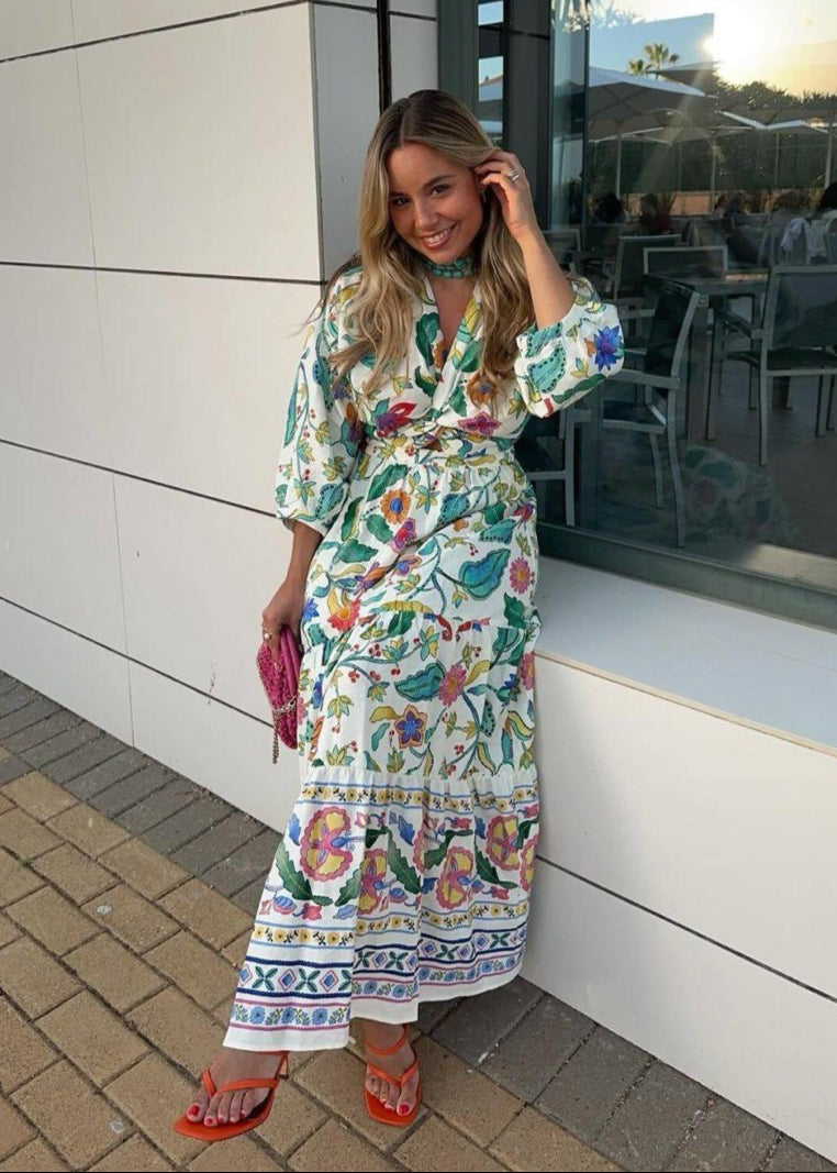 Garden Bloom - Long Sleeve Maxi Dress