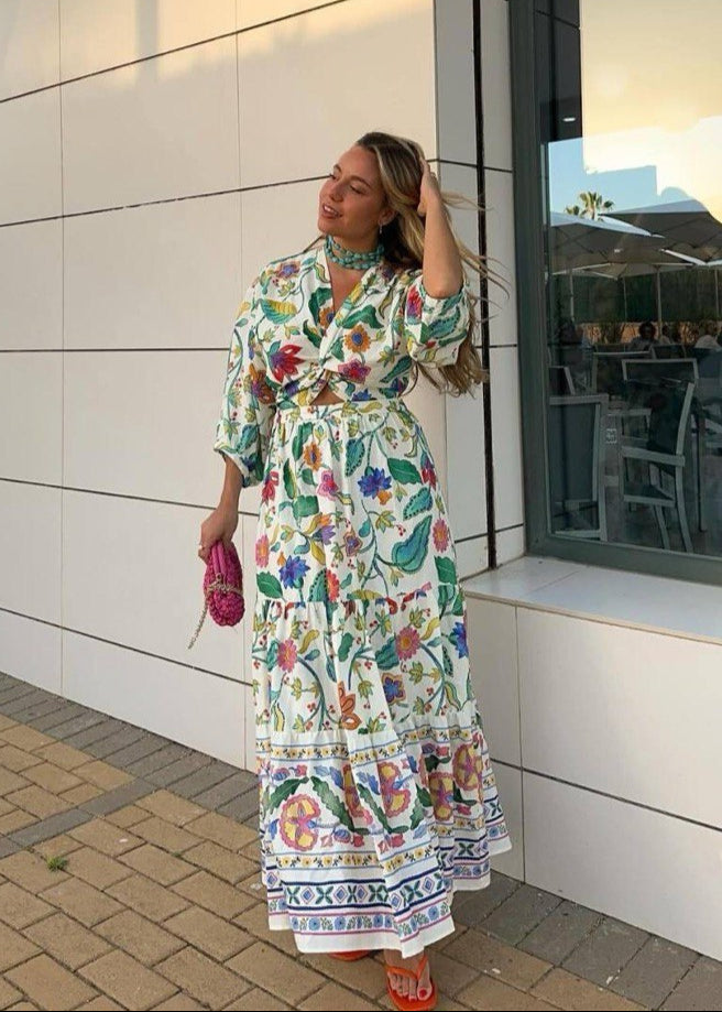 Garden Bloom - Long Sleeve Maxi Dress