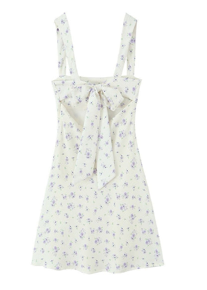 Lavender Bloom - Bow Back Mini Dress