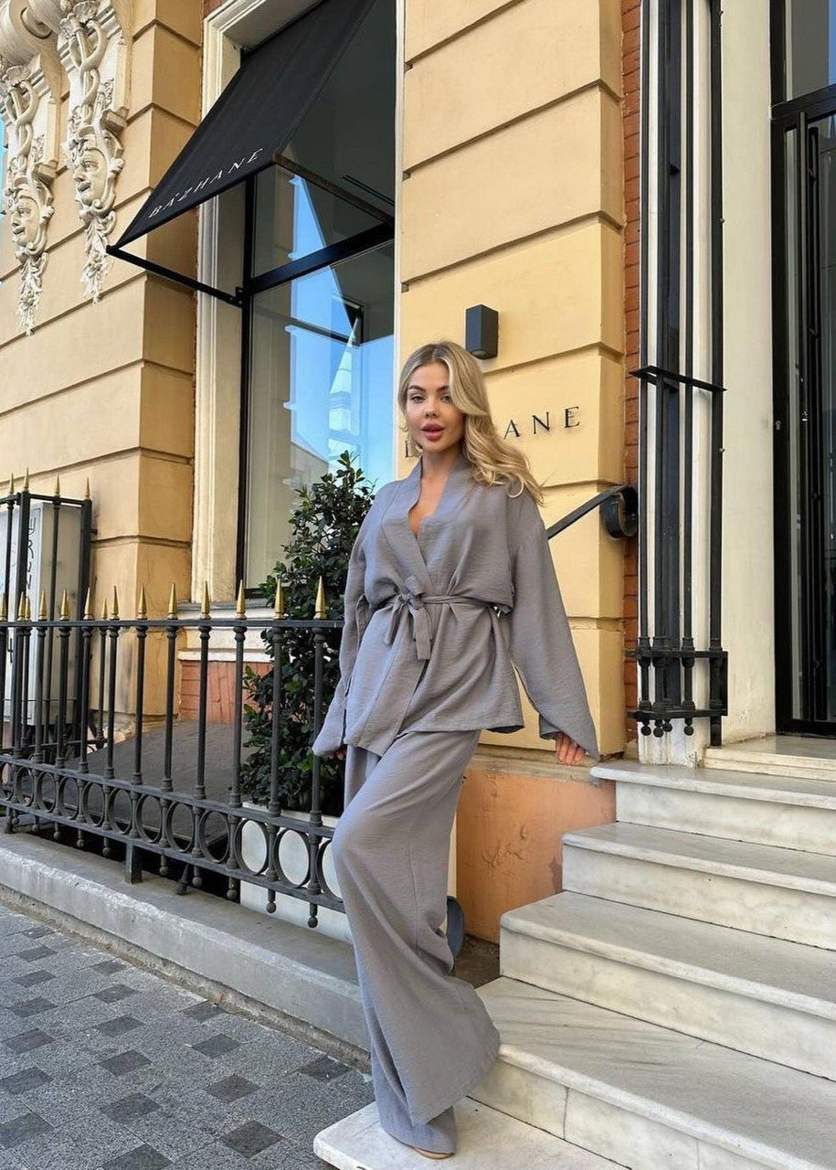 Moonveil - Relaxed Belted Two-piece Set