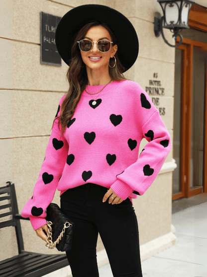 Love Letter Oversized Heart Knit Sweater