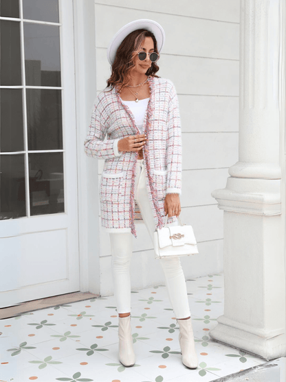 Pate Pocketed Knit Cardigan - Pink