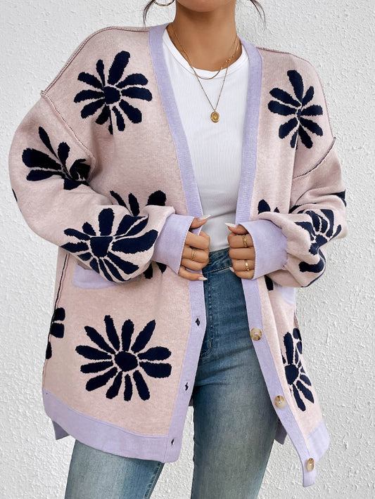 Janelle Knit Cardigan - Pink