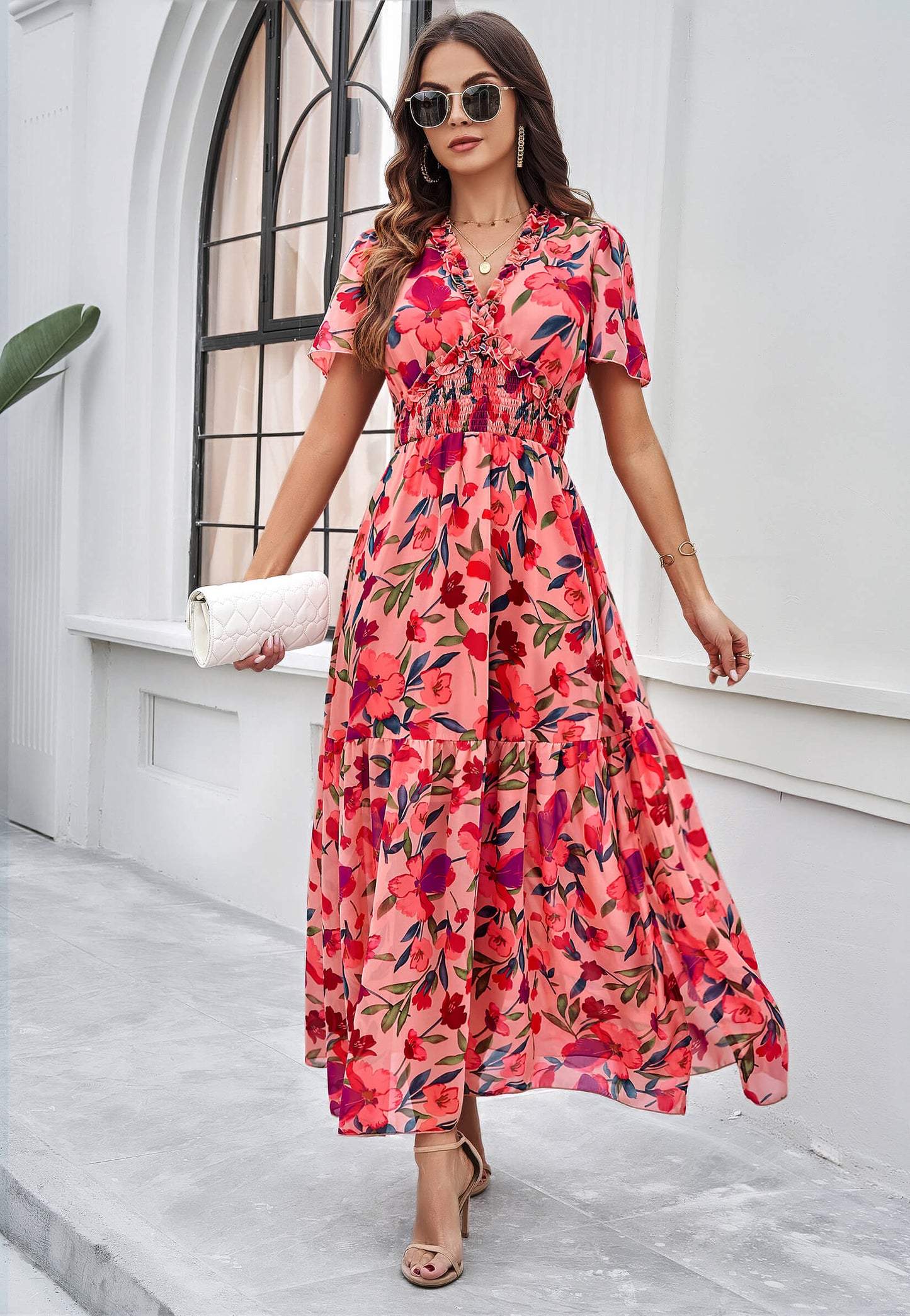 Fiora Maxi Dress - Pink
