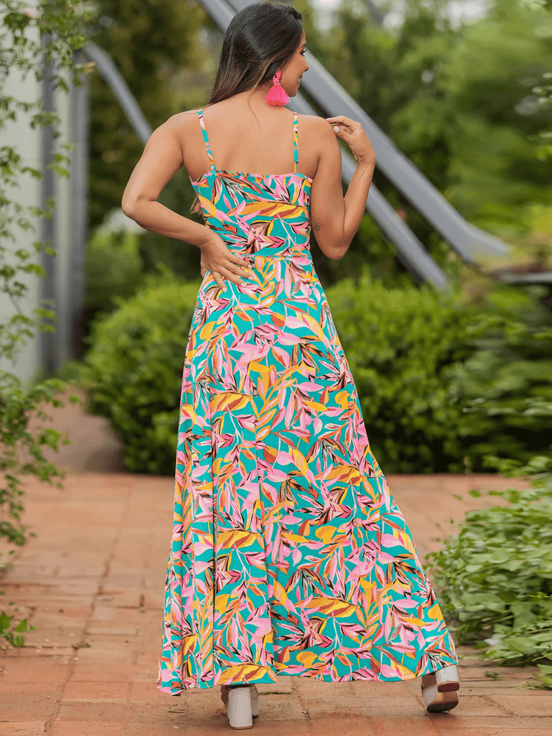 Cynthia V-neck Maxi Dress - Pink
