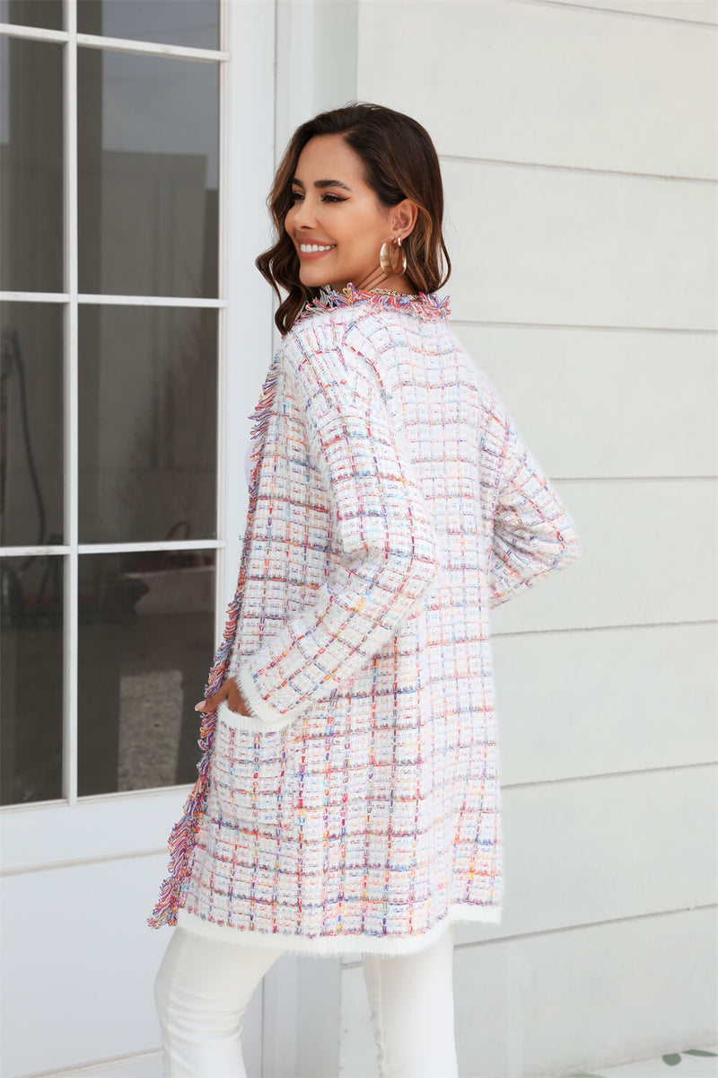 Pate Pocketed Knit Cardigan - Pink