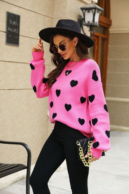 Love Letter Oversized Heart Knit Sweater