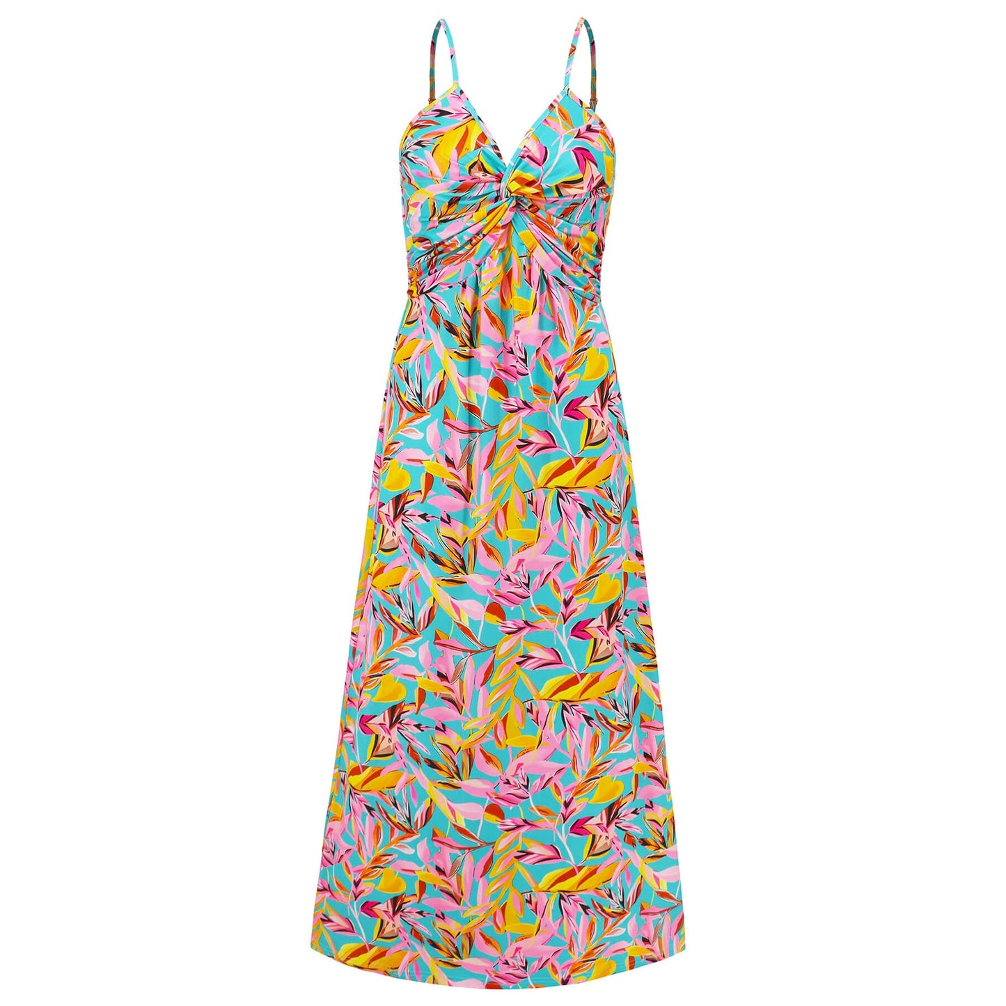Cynthia V-neck Maxi Dress - Pink