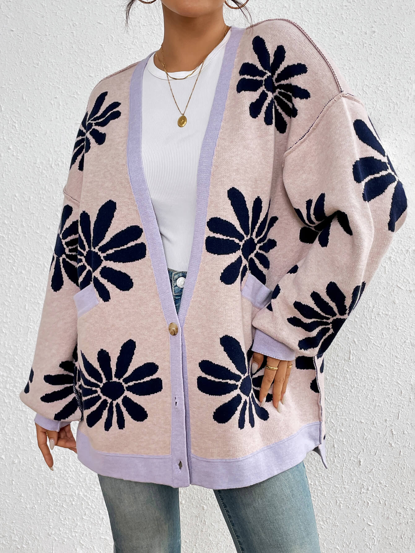 Janelle Knit Cardigan - Pink