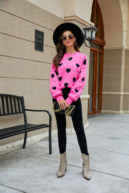 Love Letter Oversized Heart Knit Sweater