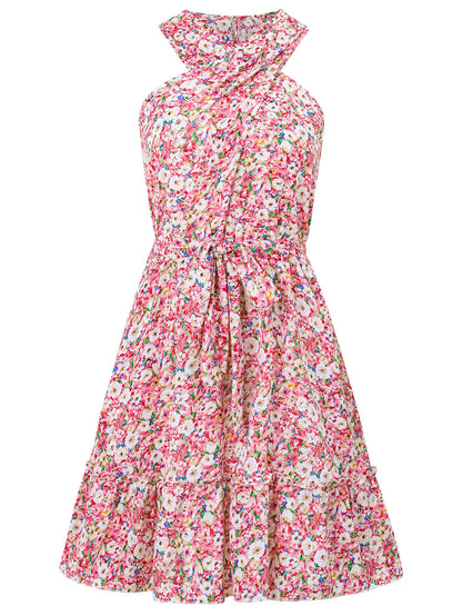 Ariana Halter Mini Dress - Pink