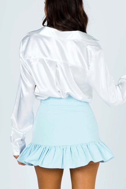 Pleated Ruffled Skirt