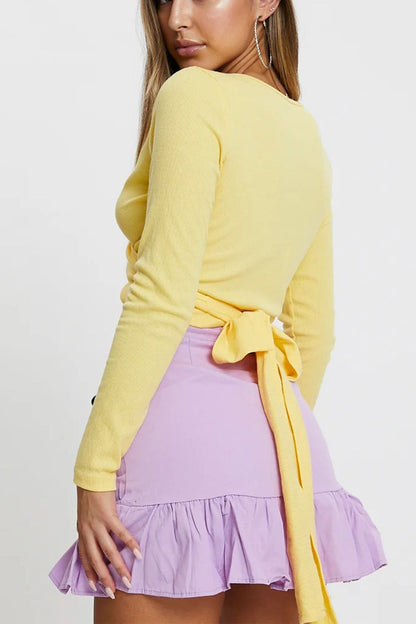 Pleated Ruffled Skirt