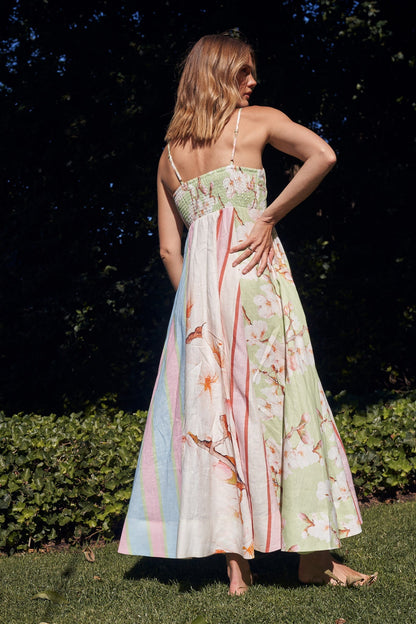 Elaine Print Spaghetti Strap Maxi Dress