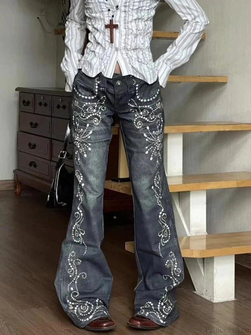 Precious Stone Medieval Slim Flare Pant
